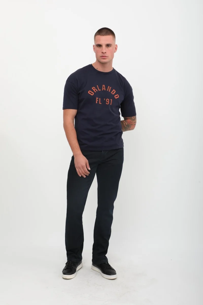 Banny Jeans Men's Lycra Regular Fit Navy Blue Jeans