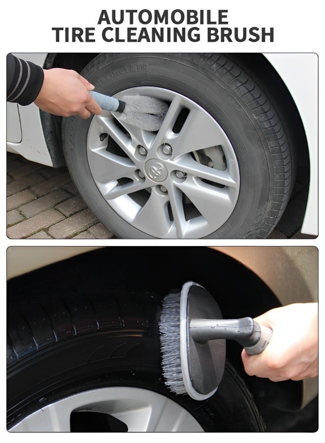 GROIC 3 Pcs Car Wheel Cleaning Brush Brush, Rim Tire Detail Multipurpose use for Wheels, Rims, Exhaust Tips, Motorcycles - Image 2