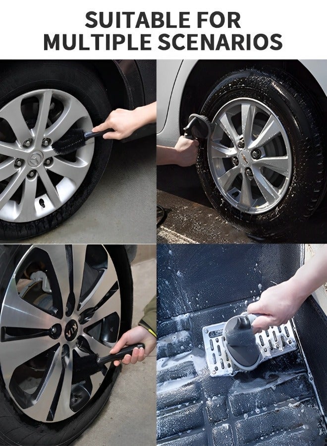 GROIC 3 Pcs Car Wheel Cleaning Brush Brush, Rim Tire Detail Multipurpose use for Wheels, Rims, Exhaust Tips, Motorcycles - Image 5
