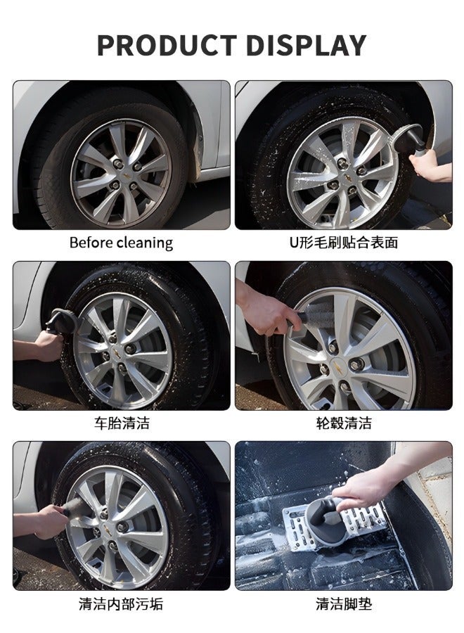 GROIC 3 Pcs Car Wheel Cleaning Brush Brush, Rim Tire Detail Multipurpose use for Wheels, Rims, Exhaust Tips, Motorcycles - Image 4