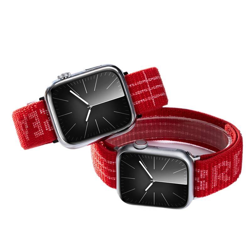 منتج لـ الاستخدام باللون أحمر Apple Watch أحمر Nylon Smartwatch اليومي للساعة الذكية واستبدال السوار والرياضة وتغيير الإطلالة - Image 3