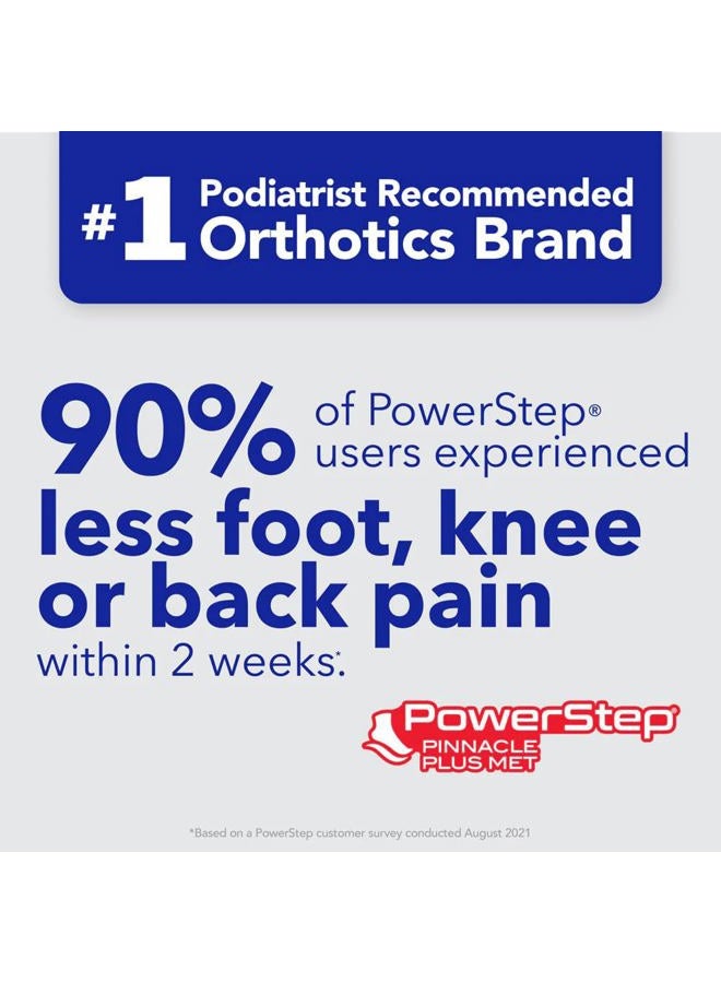 PowerStep Pinnacle Plus Ball of Foot Pain Relief Orthotics - Shoe Inserts for Metatarsalgia, Arch Support, and Morton's Neuroma Pain Relief - Shoe Insoles with Metatarsal Pad, Red/Blue, Men's 9-9.5 / - Image 5