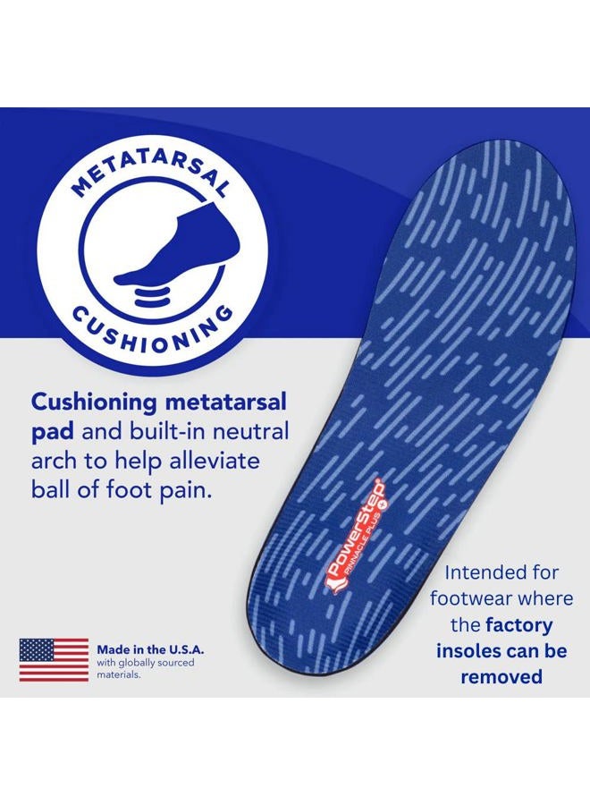 PowerStep Pinnacle Plus Ball of Foot Pain Relief Orthotics - Shoe Inserts for Metatarsalgia, Arch Support, and Morton's Neuroma Pain Relief - Shoe Insoles with Metatarsal Pad, Red/Blue, Men's 9-9.5 / - Image 4