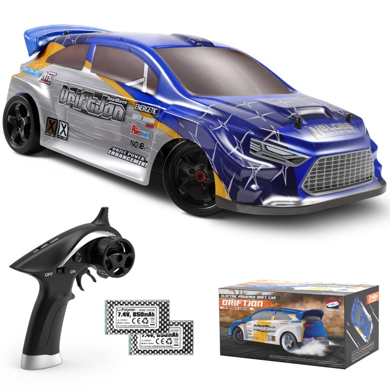 HAIBOXING 2197 RC Drift Cars 118 Scale High Speed Performance with Gyro 24GHz Remote Control Cars 28 KMH RTR for Kids and Adults Electric Powered 4WD RC Rally Car with 2 Rechargeable Batteries - Image 2