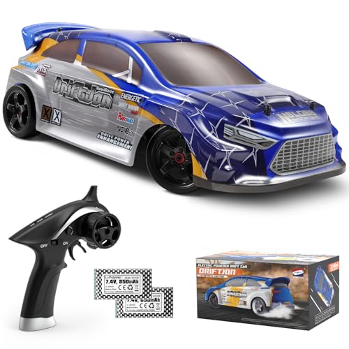 HAIBOXING 2197 RC Drift Cars 118 Scale High Speed Performance with Gyro 24GHz Remote Control Cars 28 KMH RTR for Kids and Adults Electric Powered 4WD RC Rally Car with 2 Rechargeable Batteries - Image 1