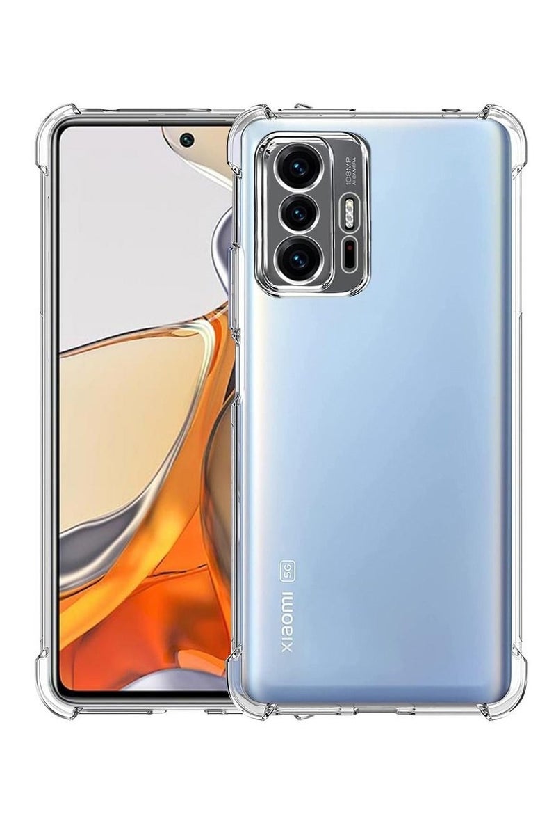 غطاء حماية شفاف من مادة TPU بأربع زوايا لهاتف Xiaomi 11T Pro 5G - Image 1