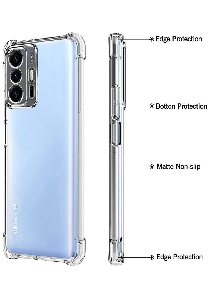غطاء حماية شفاف من مادة TPU بأربع زوايا لهاتف Xiaomi 11T Pro 5G - Image 3