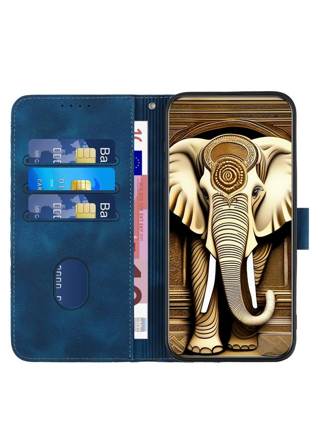 erorex Case For Infinix Hot 40 Elephant Head Embossed Phone Leather Case with Lanyard - Image 4