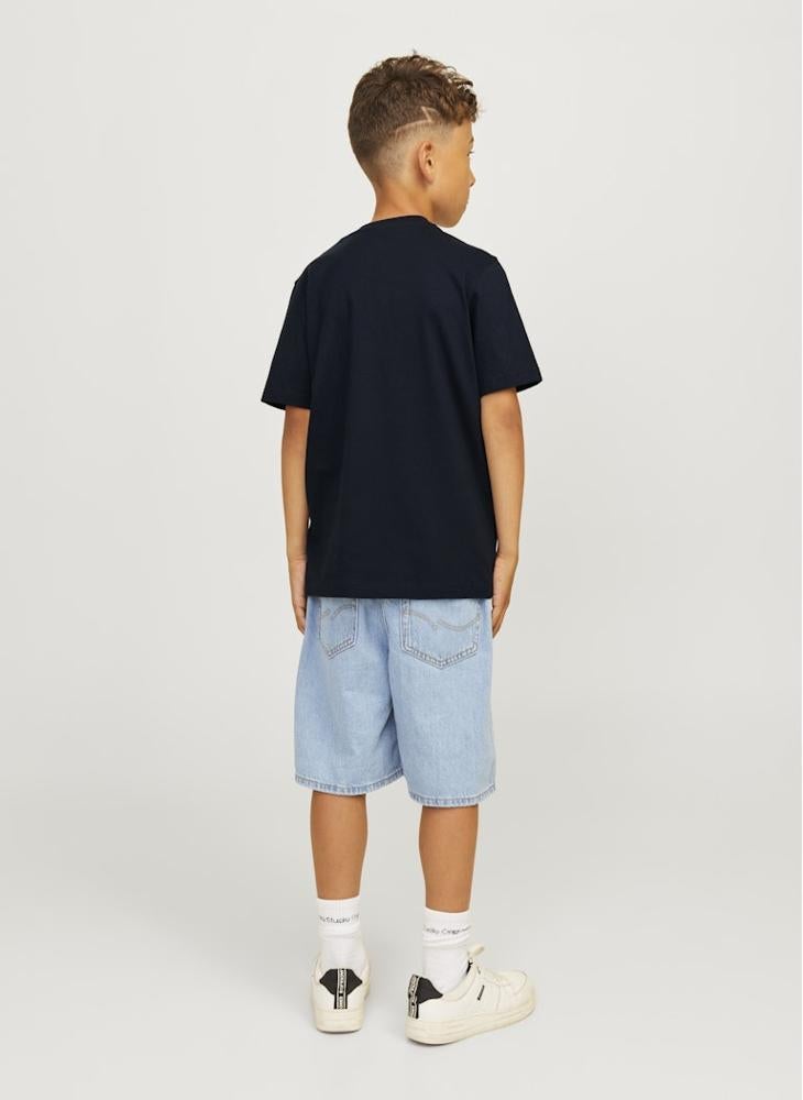 Jack & Jones Junior Kids Jjecorp Logo Crew Neck T-Shirt - Image 2