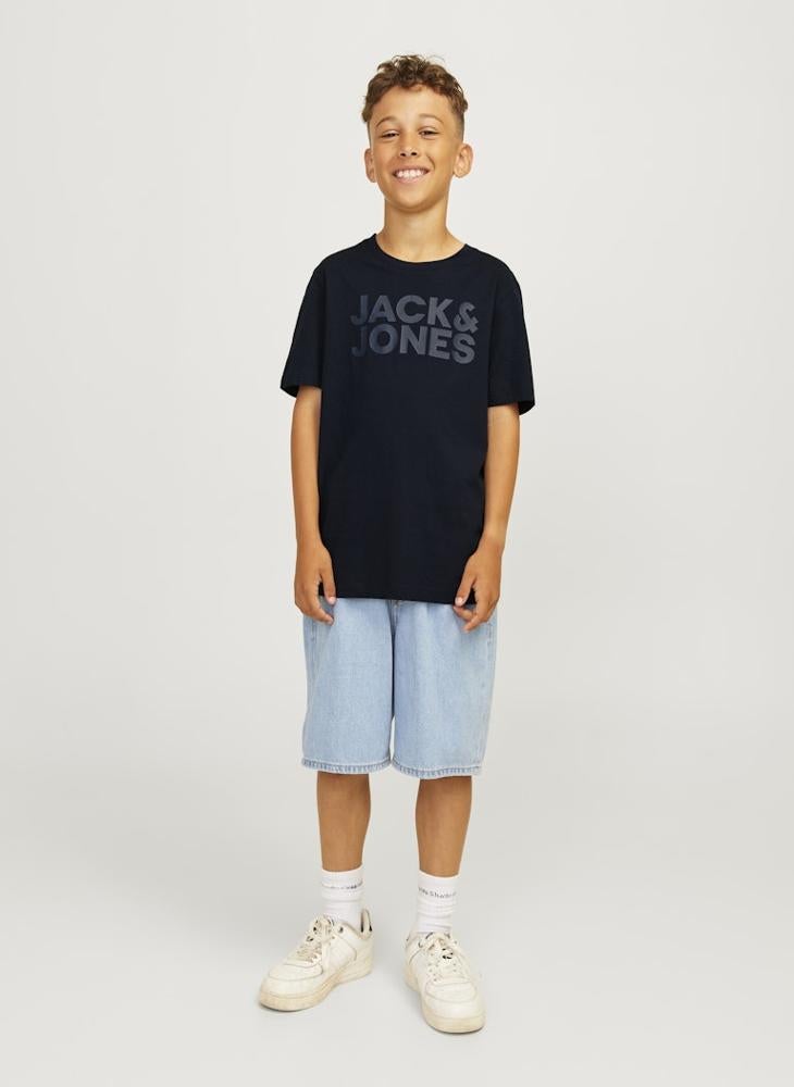 Jack & Jones Junior Kids Jjecorp Logo Crew Neck T-Shirt - Image 4