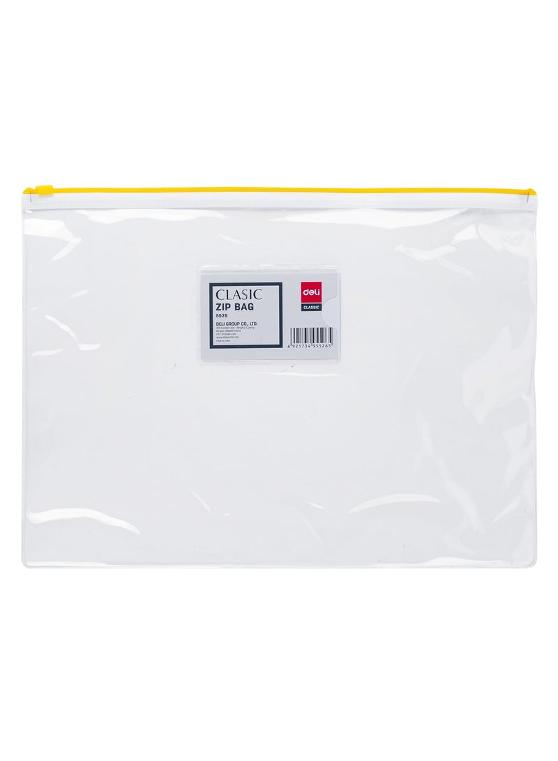 Deli E5526 Zip Bag A4 – Ideal for organizing and storing documents - Image 3