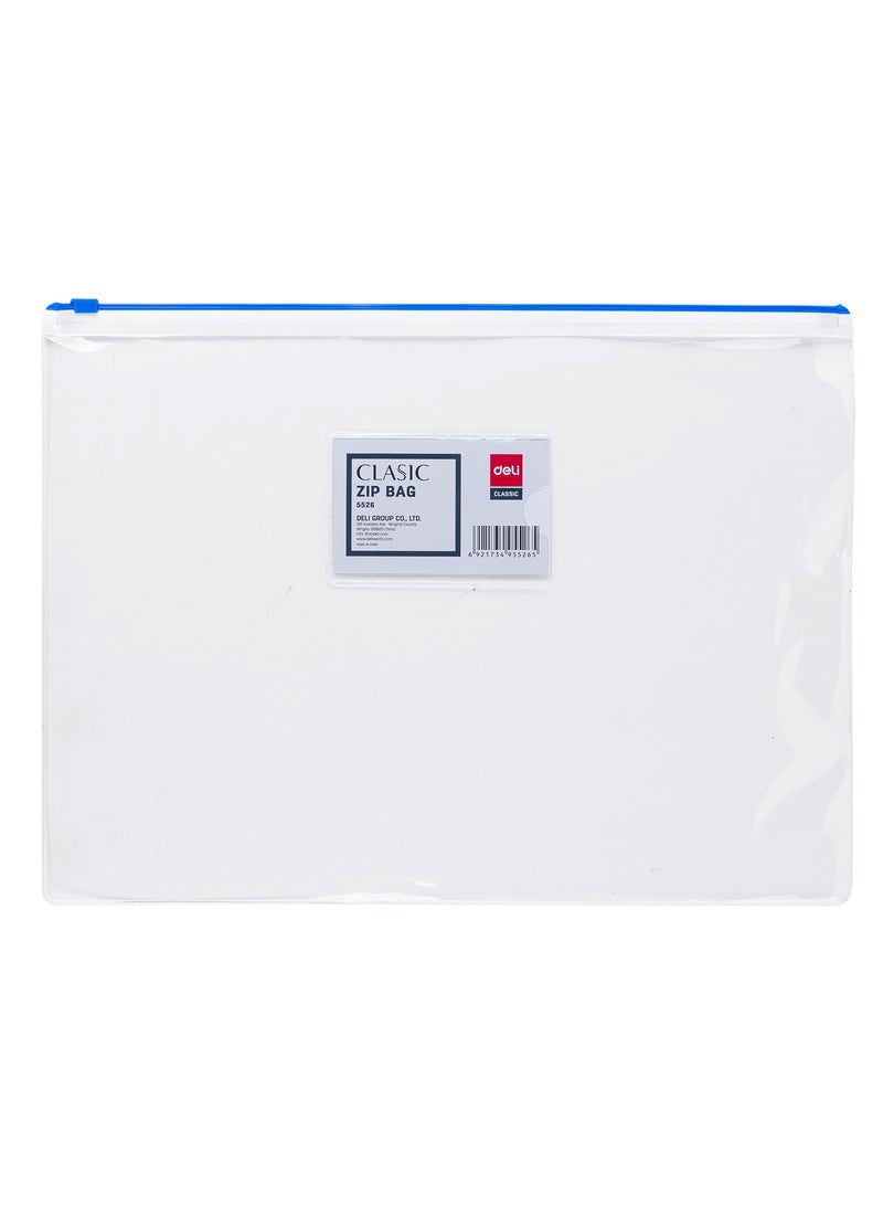 Deli E5526 Zip Bag A4 – Ideal for organizing and storing documents - Image 2