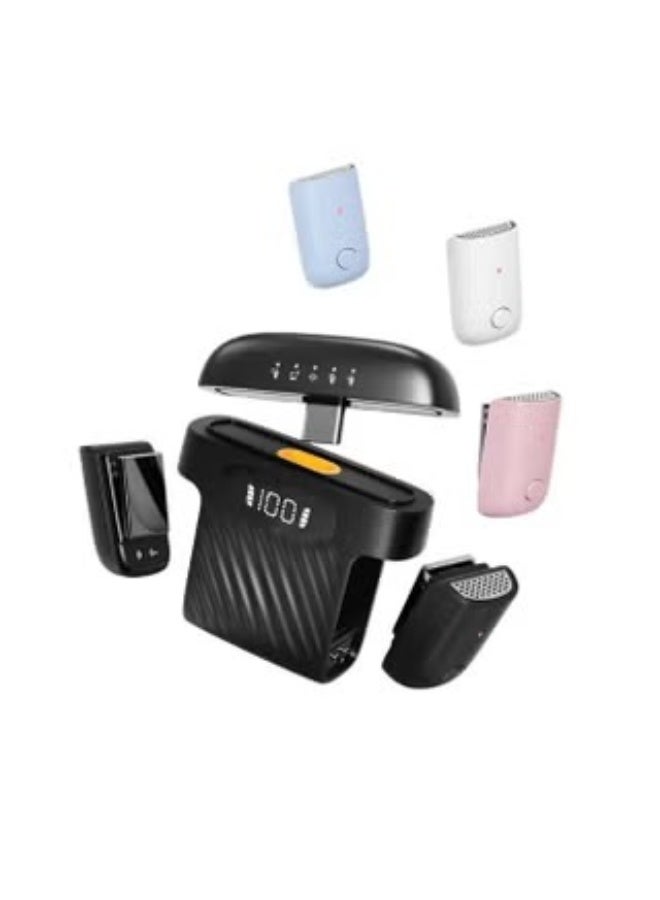 JAJEEK M8 1-to-2 Mini Wireless Lavalier Microphone – Dual Mic Set with Intelligent Noise Cancellation, Built-in Sound Card, Omnidirectional Mic for Live Streaming, YouTube, iPhone, PC, Karaoke, Interviews & Stage Performances - Image 2