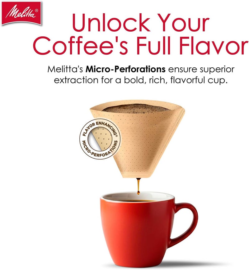 Melitta #2 Unbleached Natural Brown Cone Coffee Filters, 300 Total Count - Image 5