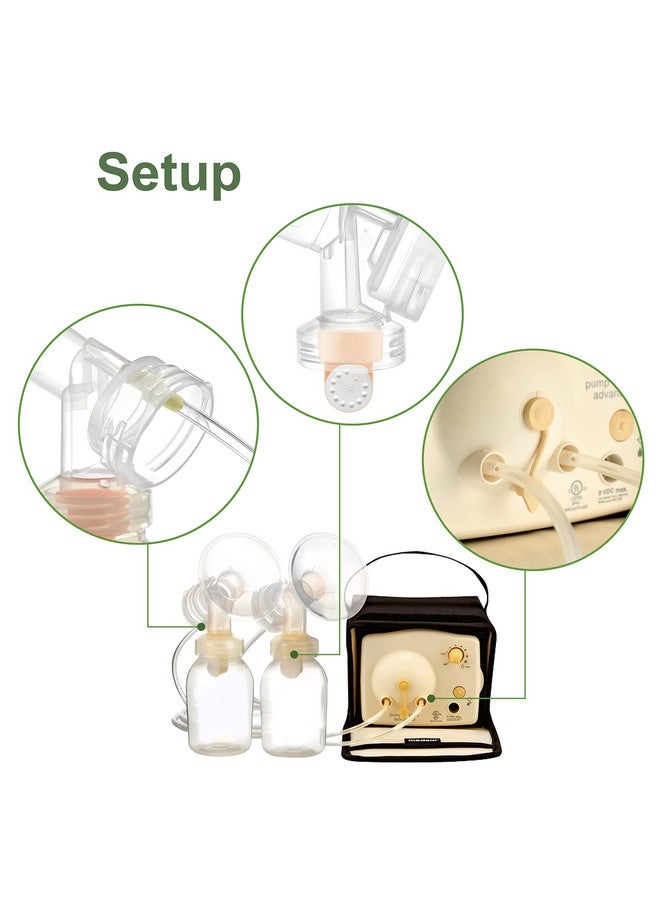 ماي موم أنابيب بديلة من Maymom (عبوتين للبيع بالتجزئة، 4 أنابيب)، 2 صمام و2 غشاء لمضخة Medela بأسلوب أنيق. - Image 4