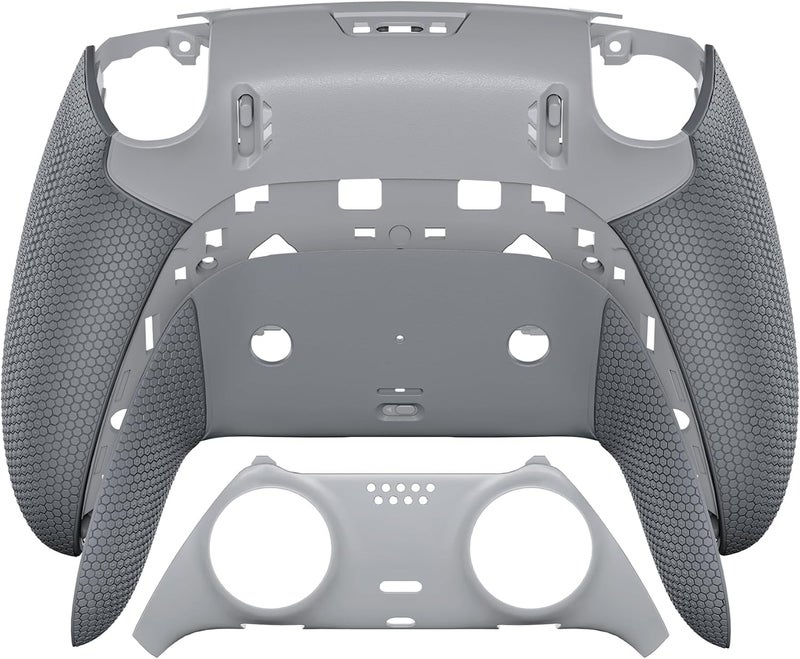 eXtremeRate مجموعة الغلاف السفلي Beyond-ARC متوافقة مع وحدة تحكم PS5 Edge مع قبضة مطاطية، ألواح غطاء زخرفي أمامي وخلفي قابلة للاستبدال لوحدة تحكم PS5 Edge - رمادي داكن ونيو هوب - Image 3