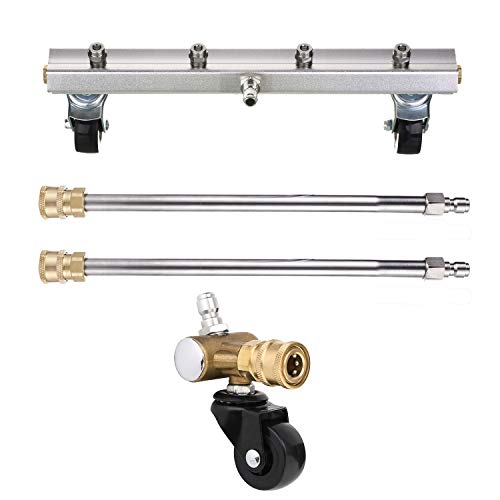 M MINGLE Pressure Washer Undercarriage Cleaner, Under Car Washer, with Swivel Wheel and 2 Extension Wand, 4000 PSI - Image 1