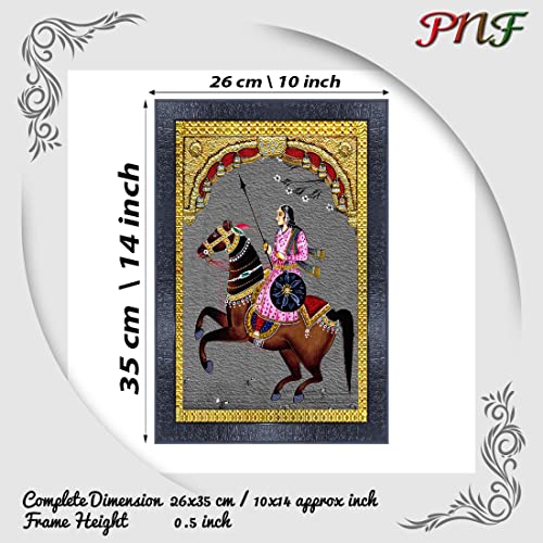 pnf Poster And Frames Rajasthani Miniature Painting Art Wooden Photo Frame With Acrylic Sheet | Living Room, Bedroom | Home Decoration | Best Gifting Option (10 * 14inch,Multicolour,Synthetic) 1243 - Image 2