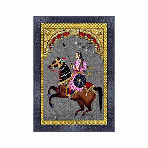pnf Poster And Frames Rajasthani Miniature Painting Art Wooden Photo Frame With Acrylic Sheet | Living Room, Bedroom | Home Decoration | Best Gifting Option (10 * 14inch,Multicolour,Synthetic) 1243 - Image 1