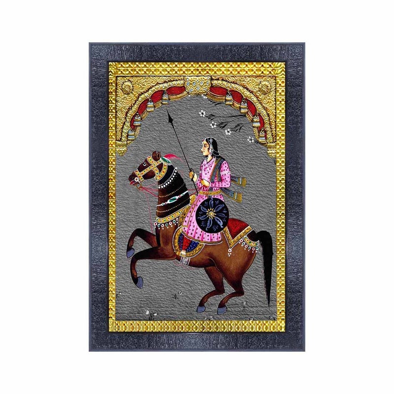 pnf Poster And Frames Rajasthani Miniature Painting Art Wooden Photo Frame With Acrylic Sheet | Living Room, Bedroom | Home Decoration | Best Gifting Option (10 * 14inch,Multicolour,Synthetic) 1243 - Image 5
