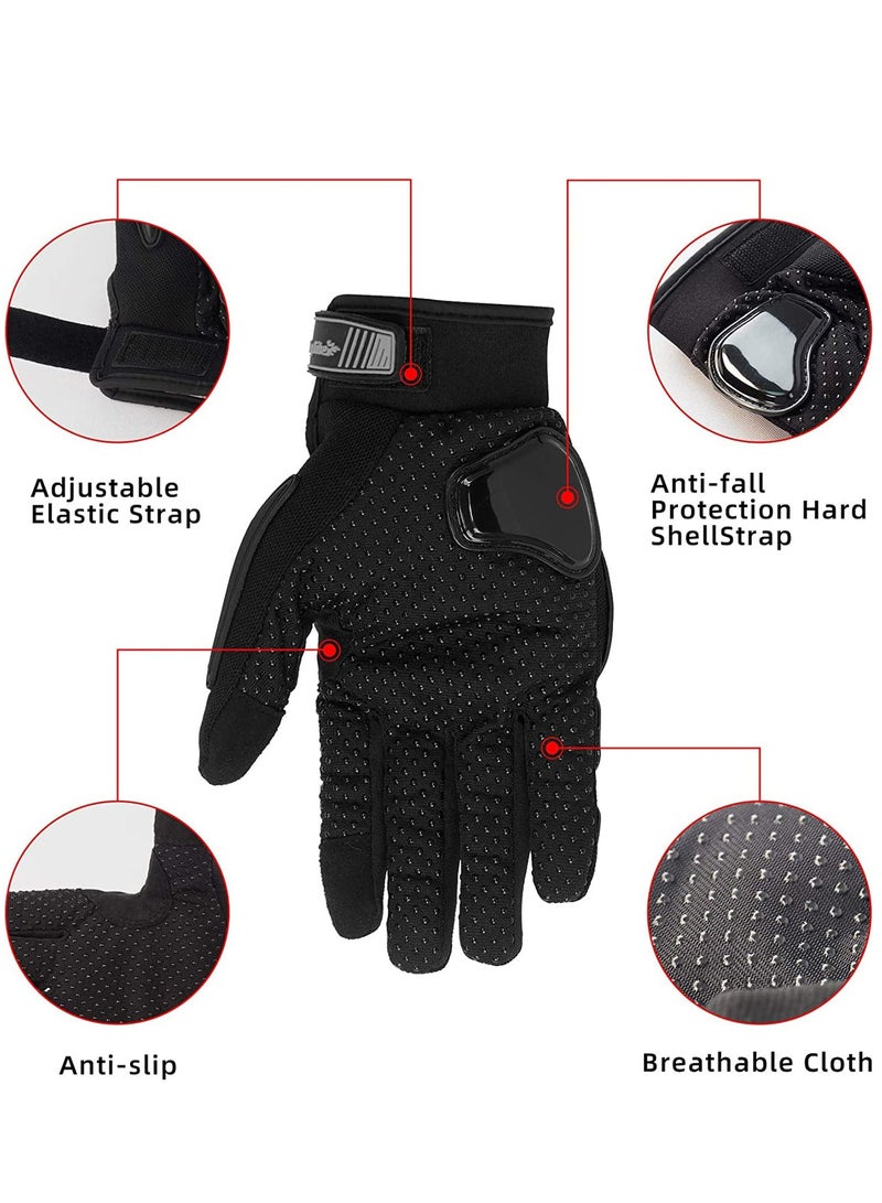 SOLARAE Motorcycle Gloves, for Men Women Hard Knuckle Full Finger Touch Screen for BMX ATV MTB Riding Motorbike  Racing - Image 4