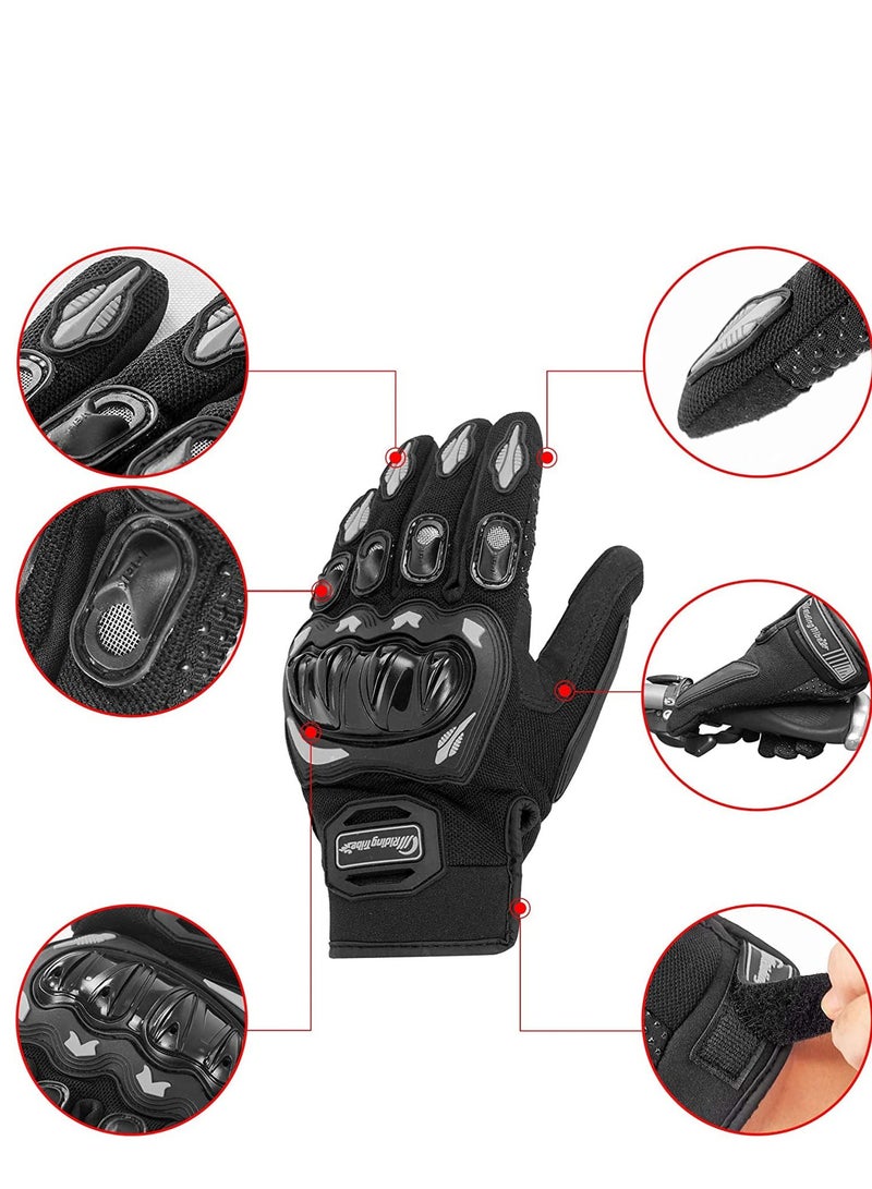 SOLARAE Motorcycle Gloves, for Men Women Hard Knuckle Full Finger Touch Screen for BMX ATV MTB Riding Motorbike  Racing - Image 2