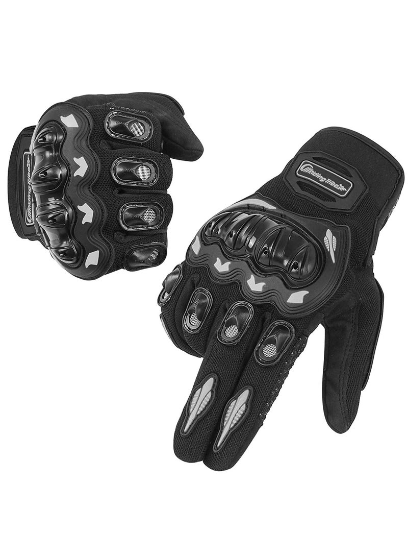SOLARAE Motorcycle Gloves, for Men Women Hard Knuckle Full Finger Touch Screen for BMX ATV MTB Riding Motorbike  Racing - Image 1