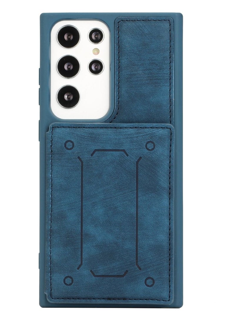 Suteni Back Cover Card Slots Leather Phone Case for Samsung - Image 1