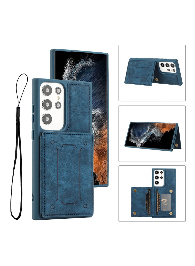 Suteni Back Cover Card Slots Leather Phone Case for Samsung - Image 3