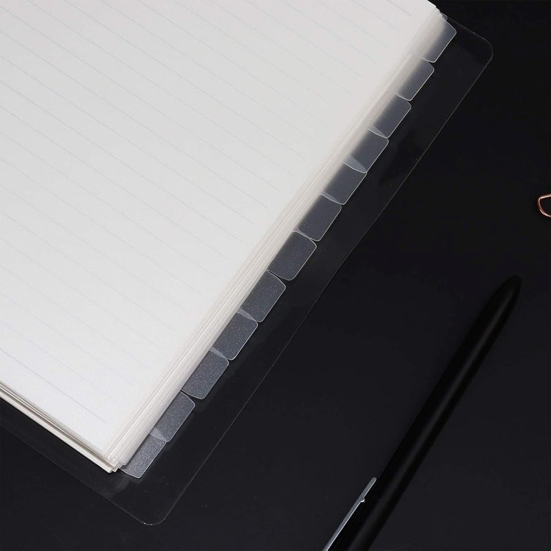 etspolt A5 Binder Dividers,12 Tab Transparent Binder Index Dividers, 6 Holes Plastic Clear Binder Dividers with Tabs Loose Leaf Page Tab Dividers (12) - Image 5