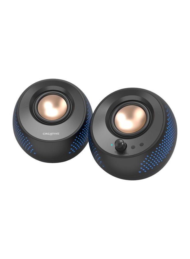 Creative Pebble X Premium 2.0 USB-C Desktop Speakers with Bluetooth Audio and Customizable RGB Lighting - Image 1