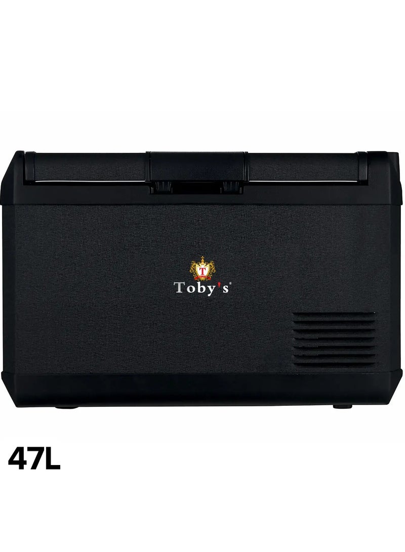 Toby's Toby's TR-47 Car Fridge 47 Liter Mini Fridge 12/24v Car Refrigerator Portable Camping Fridge Freezer Truck Electric Cool Box for Campervan RV Boat Travel Picnic,-18℃ to +10℃/Low Consumption - Image 2