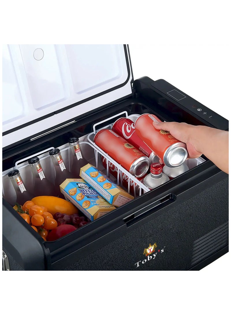 Toby's Toby's TR-47 Car Fridge 47 Liter Mini Fridge 12/24v Car Refrigerator Portable Camping Fridge Freezer Truck Electric Cool Box for Campervan RV Boat Travel Picnic,-18℃ to +10℃/Low Consumption - Image 4