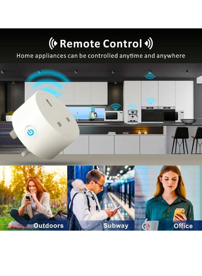 16A WLAN Smart Socket with Energy Monitoring,3 Pack 2.4GHz WiFi Outlet with Smart Life APP Wireless Remote Control,Works with Alexa and Google Home (No Hub Required)(3 Pack) - Image 3