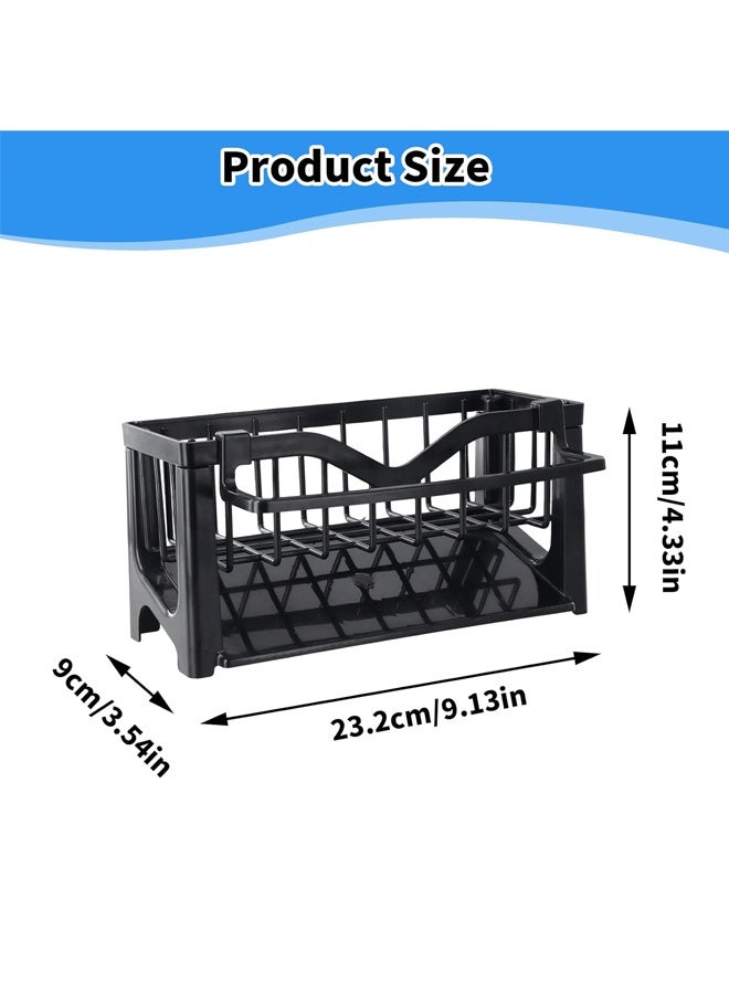 شو وو منظم حوض المطبخ، حامل حوض المطبخ، موزع صابون المطبخ، منظم حوض المطبخ مع صينية تصريف أوتوماتيكية للمطبخ والحمام، يحمل الإسفنجة والمناشف - Image 2