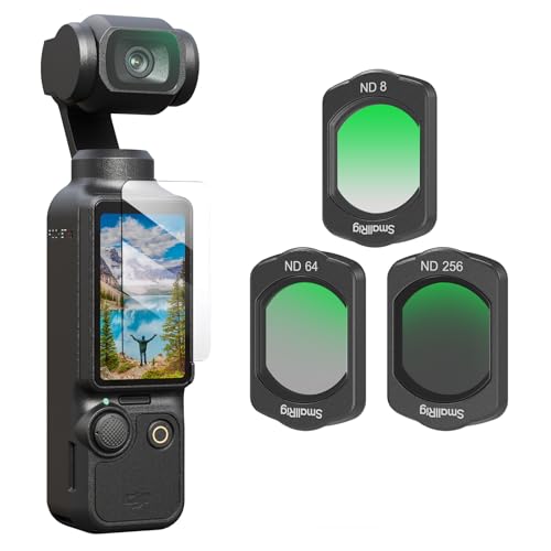 SMALLRIG Magnetic ND Filters Set for DJI Osmo Pocket 4/3, Includes ND8, ND64, ND256 Multi-Coating Filter and Screen Protector, Accessories for Outdoor Lens Protection & Exposure Control 4774 - Image 1