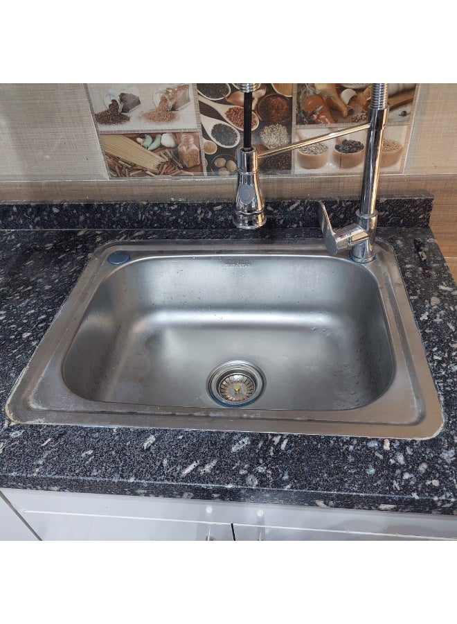 Shams Heavy basin, 1 mm, size 62*45, 2 mixer holes - Image 5