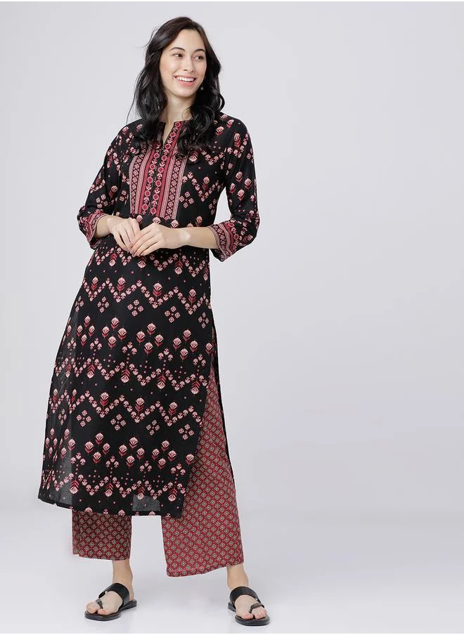 Vishudh All Over Print Kurta & Palazzos Set