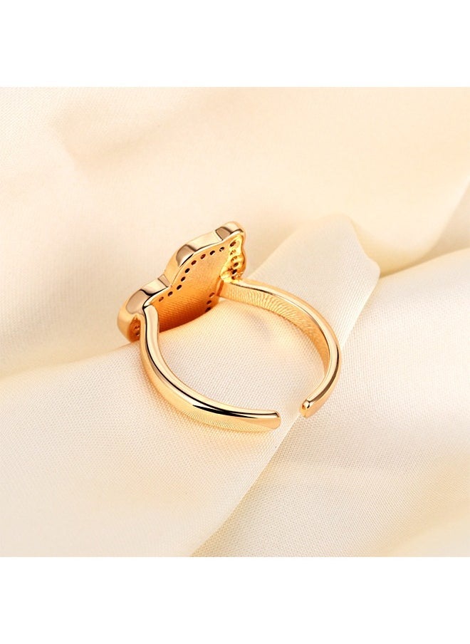 Beyond Diamond Gourd Ring, 14K Gold Plated Anti Fading Titanium Ruby Ring, Luxury Ring for Women and Men (Gold)  - Image 4