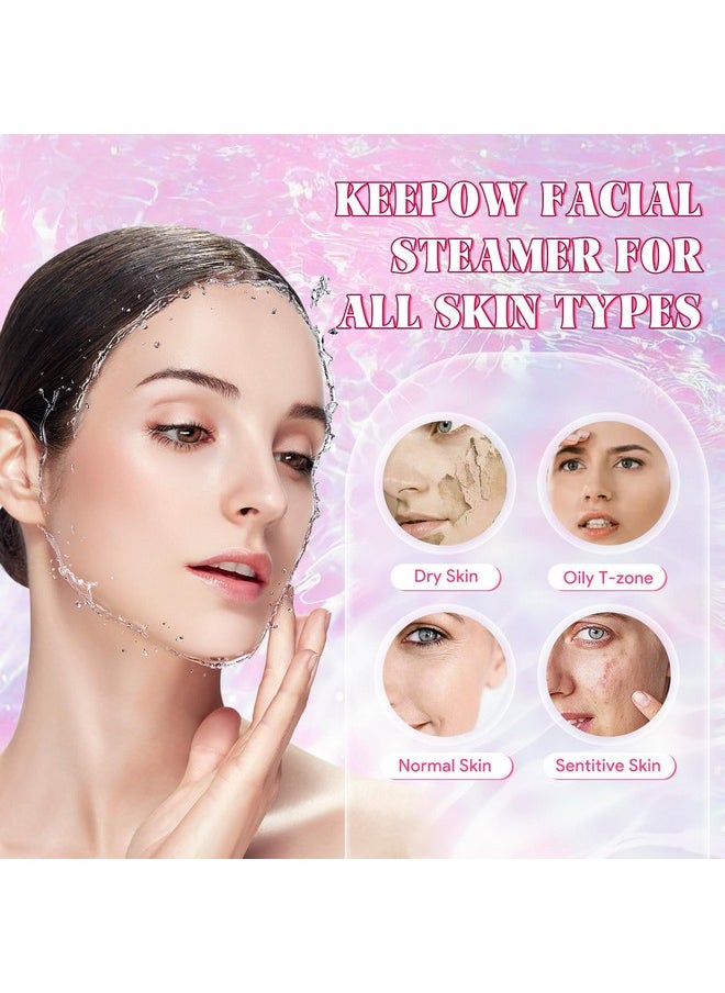 KEEPOW - Steamer For Cold Cough Vapourizer Steamer For Face Steam Inhaler Vaporizer Machine With Nano-Ionic Technology Fast Mist In 50Sec Uv Steam Sterilization Aroma Diffuser Tray - Image 1