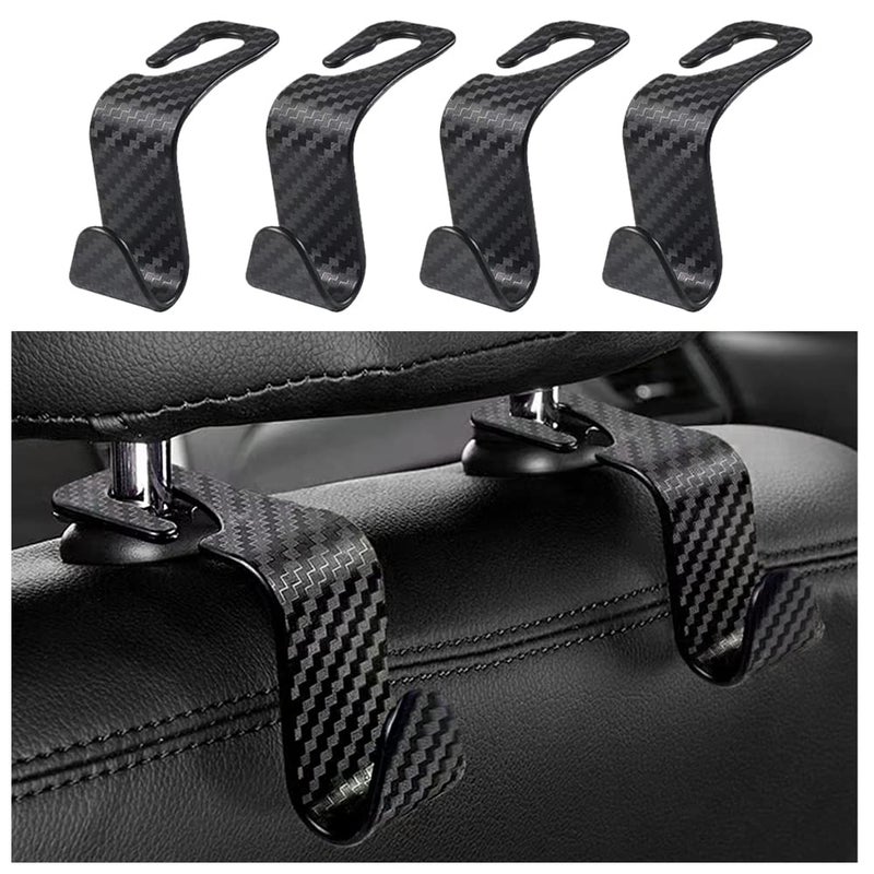NHHC Utility Car Headrest Hidden Hook 33Lb(Max) Car Hooks For Purses And Bags Hard Hat Holder For Truck Seat Hanger Storage Organizer For Coats Umbrellas Grocery Bags Handbags Universal Car Accessories - Image 1