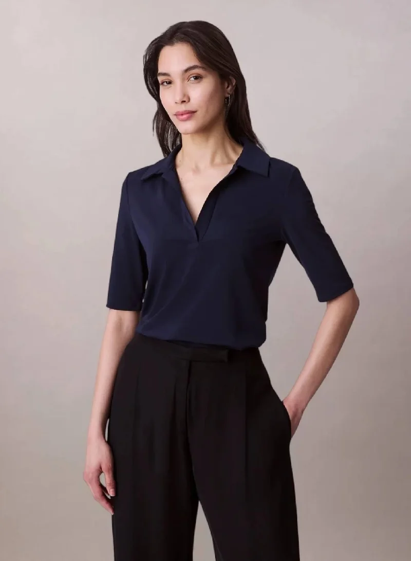 Crepe Jersey Polo