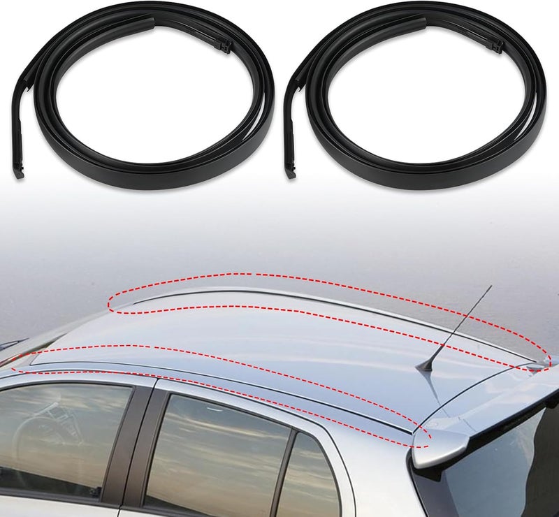 JDMON Black Rubber Roof Molding Drip for Toyota Yaris - Image 1