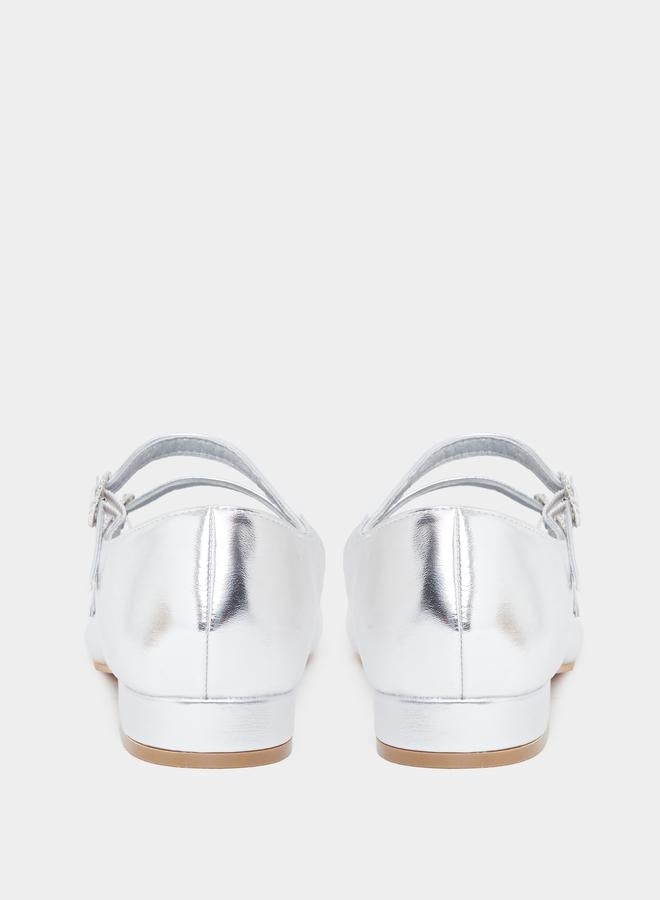 Styli Metallic Double Buckle Shoes - Image 5