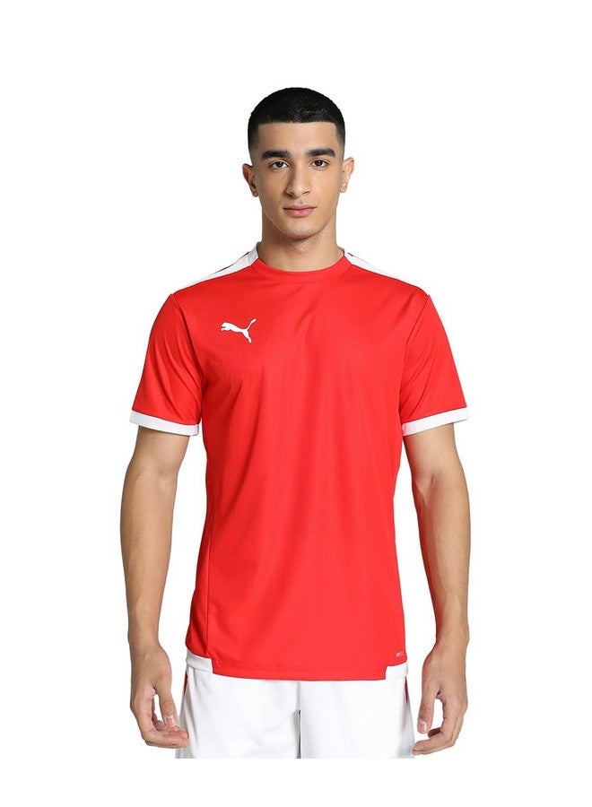 Puma Men's Solid Regular Fit T-Shirt (704917_Red-White - Image 1