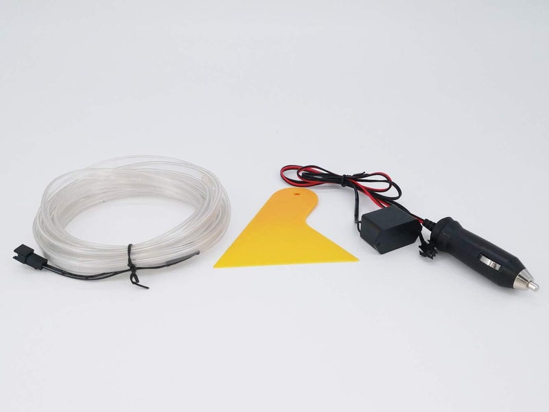 ABALDI El Wire Neon Light - 3m Flexible LED Car Interior Decoration (Ice Blue) - Image 2
