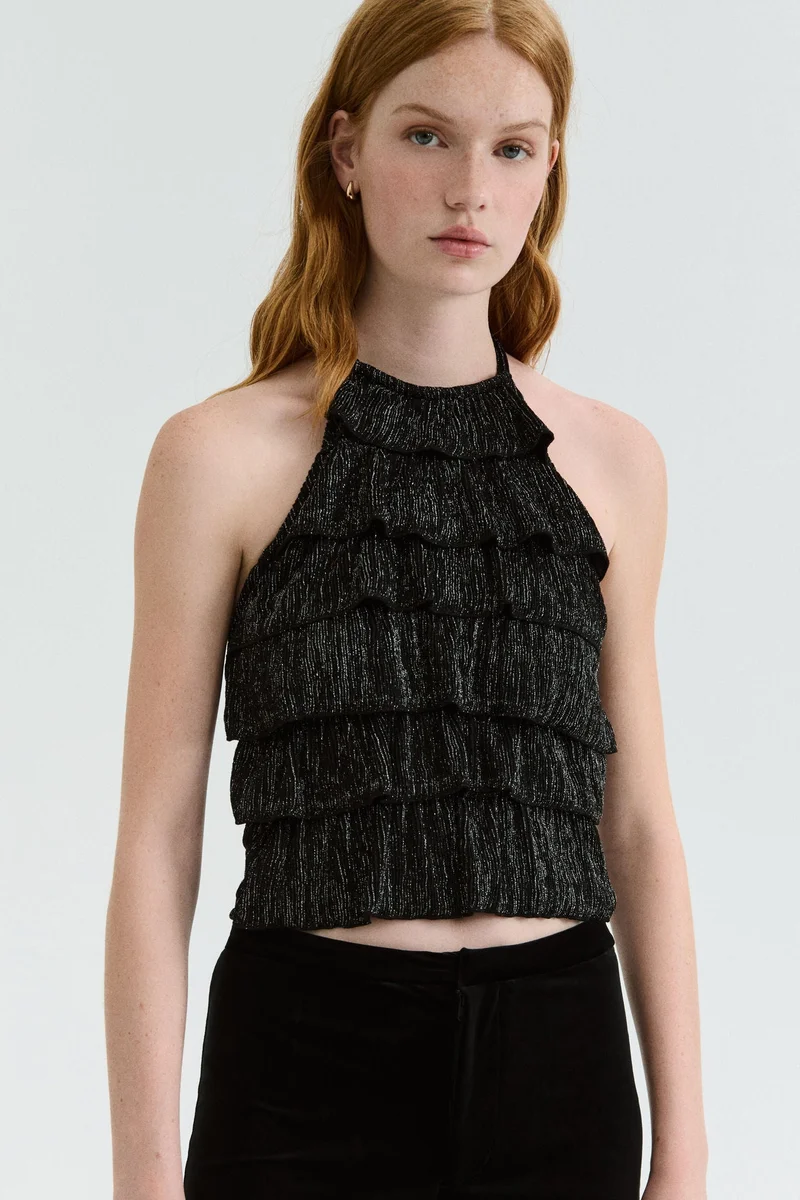 H&M Tiered halterneck top