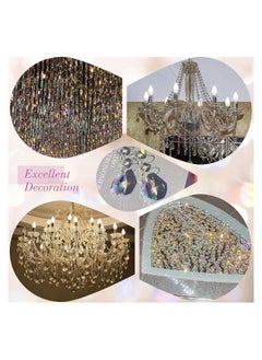 KASTWAVE 20 Pcs Crystal Prisms Chandelier Pendants, Teardrop Chandelier Replacement Set, Rainbow Maker Hanging Prisms for Wedding Party Tree Garlands Home Decoration  - Image 4