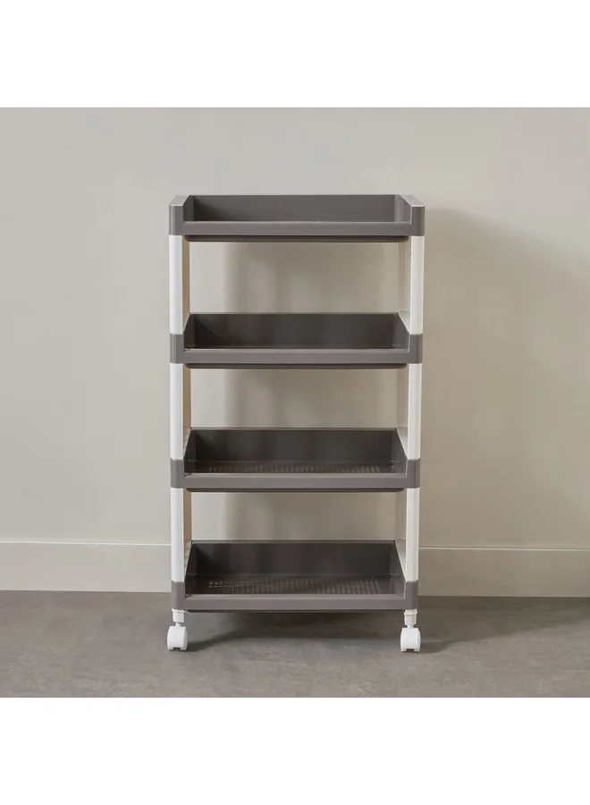 هوم بوكس رف تخزين بعجلات من إيستور ٤ طبقات ٤٦ × ٨٢.٥ × ٢٩.٥ سم