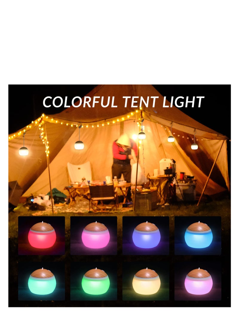 Rechargeable LED Camping Lantern with 4 Light Modes, Waterproof and Battery Operated, Ideal for Outdoor Activities, Hiking, Garden Parties, and Patios with Hanging Hook - Image 2